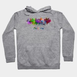 Palermo skyline in watercolor Hoodie